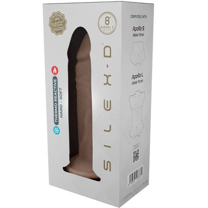 Penis realistico in silicone liquido di 20,6 cm del modello SILEXD, con dettagli realistici e morbidi.