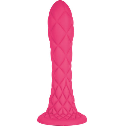 Dildo da sogno SILEXD Fantasy in silicone liquido termoreattivo viola, 18,5 cm, con dettagli realistici e design elegante.