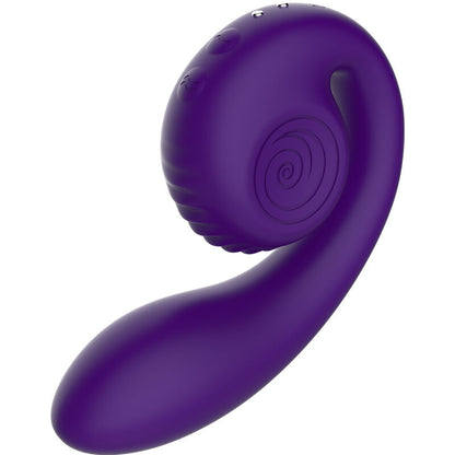 Stimolatore duale rosa SNAIL VIBE GIZI Vibe con due teste, dettagliate e colorate, in primo piano.