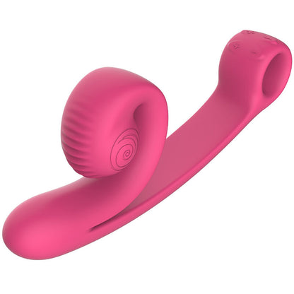 Vibratore curvo rosa SNAIL VIBE con design ergonomico e texture liscia, perfetto per stimolazione e piacere.