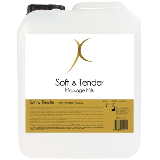 Latte da massaggio morbido e tenero Soft and Tender, bottiglia da 5000 ml, ideale per massaggi rilassanti e idratanti