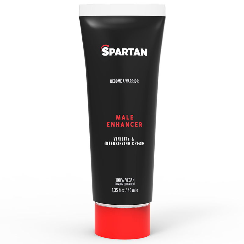 Gel di coppia Spartan, crema virilità e insensificante, confezione con tubi da 100% vegano, prodotto per migliorare le prestazioni.