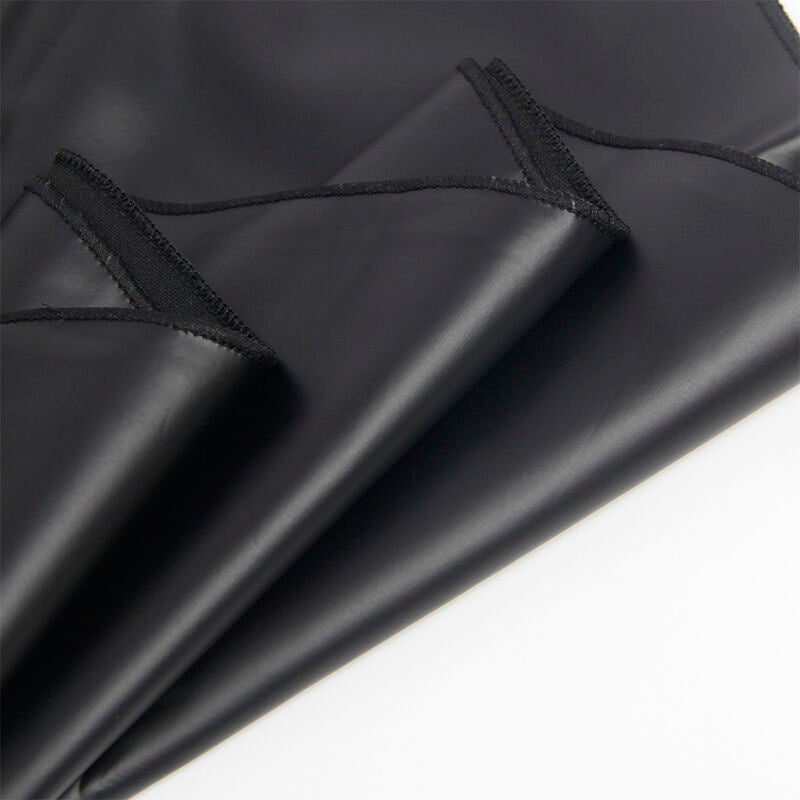 Abito con spalline in pelle nera SUBBLIME DRESSES, taglia S/M, elegante e alla moda, mostrato su modello.
