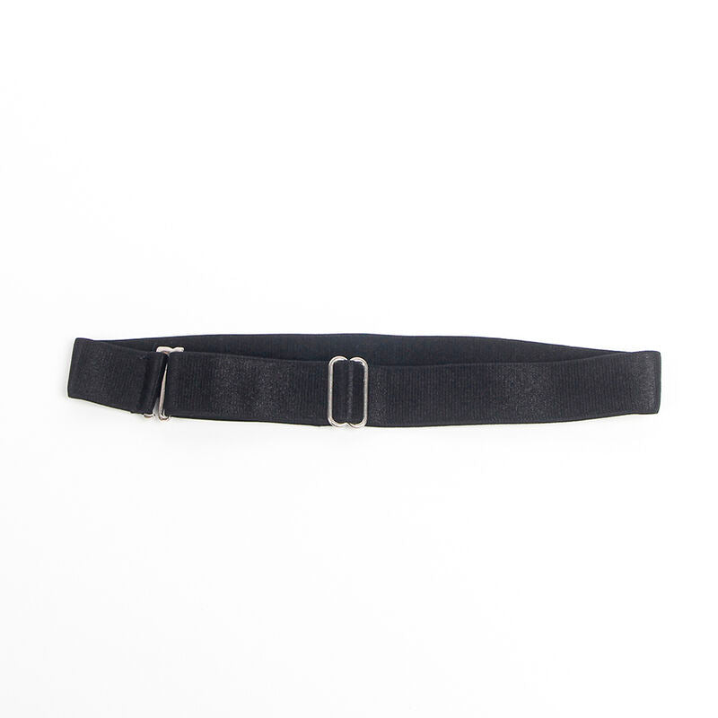 Abito con spalline in pelle nera SUBBLIME DRESSES, taglia S/M, dettaglio elegante e moderno.