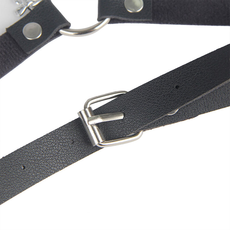 Cintura in pelle nera SUBBLIME FETISH, taglia unica, con dettagli eleganti e finiture di alta qualità.