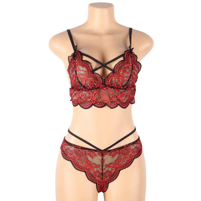 Set completo due pezzi SUBBLIME SETS in pizzo e pantalone M/M, abbigliamento elegante e raffinato per donna.