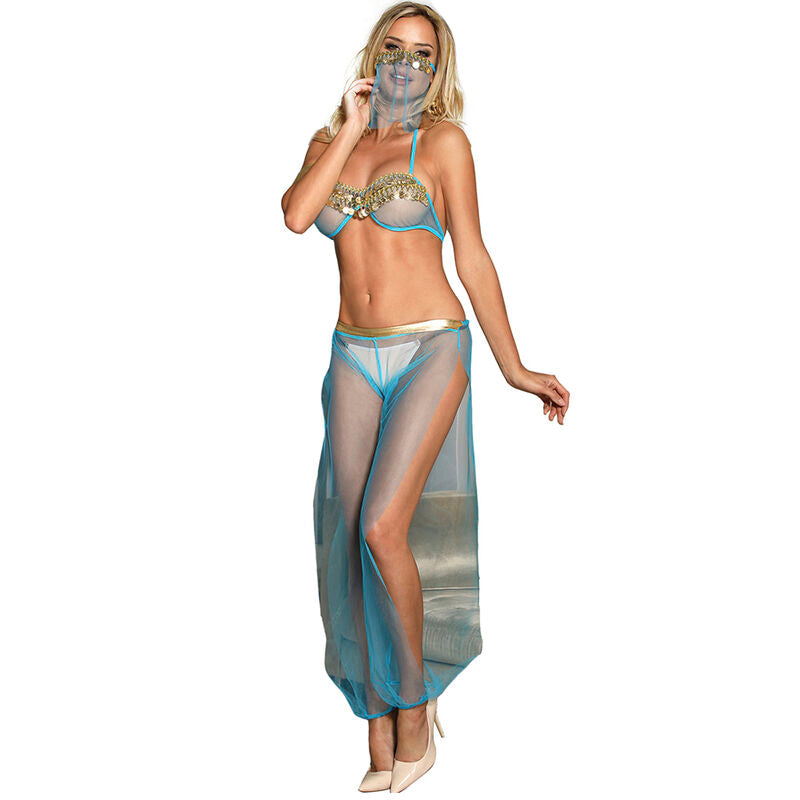 Set di lingerie blu SUBBLIME in stile India, taglia S/M, dettaglio elegante e femminile, visibile nell'immagine.