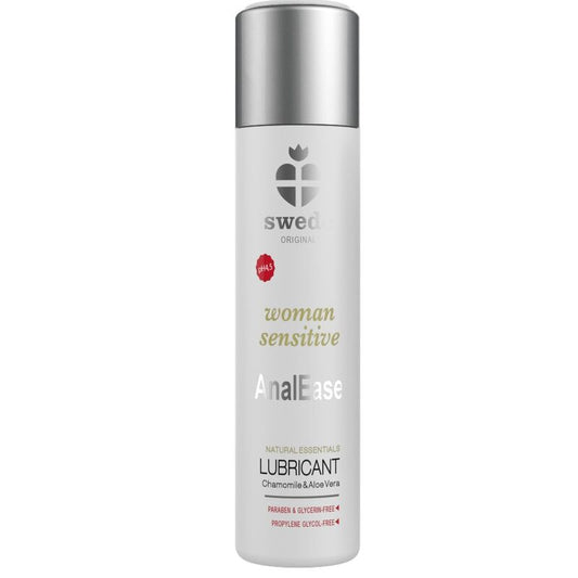 Gel lubrificante anal sensibile per donna SWEDE, formato da 120 ml, a base acquosa, ideale per uso delicato e confortevole