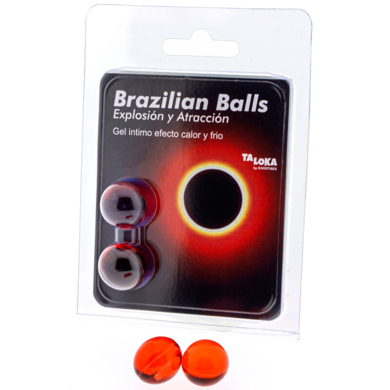 Sfere brasiliane TALOKA in gel con effetto caldo e freddo, pensate per un massaggio emozionante e rilassante.