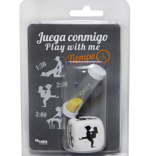 Dadi con posizioni e clessidra del gioco TALOKA, strumenti per divertenti attività di gioco e apprendimento.
