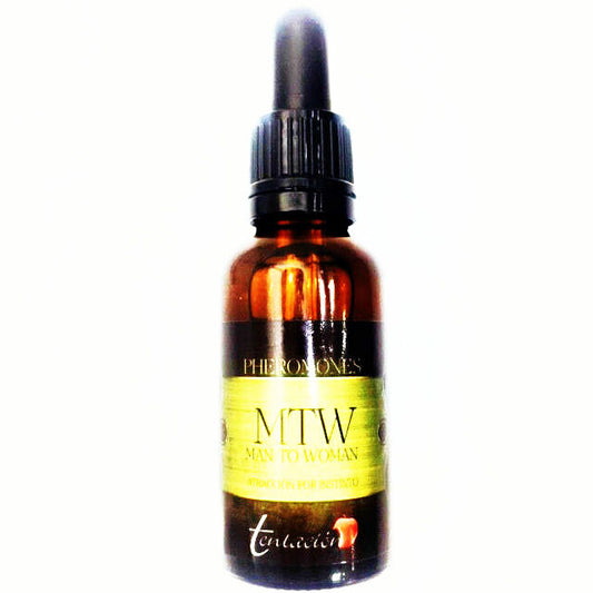 Feromoni sintetici identici umani Tentacion in flacone da 30 ml, visibile nella bottiglia con etichetta.