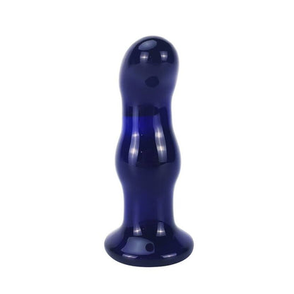 Butt plug in vetro vibrante TOYJOY, design lucido e colorato, per stimolazione e piacere sensoriale.