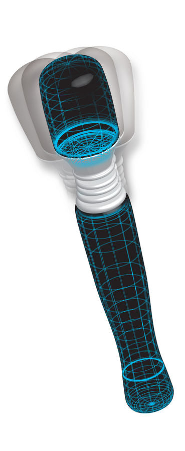 Mini massaggiatore nero Wanachi con impugnatura ergonomica, ideale per rilassare muscoli e alleviare tensioni.