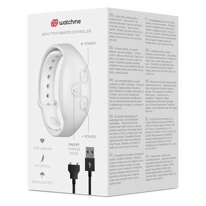 Orologio WATCHME con tecnologia wireless, quadrante bianco e cinturino in stile moderno e elegante.