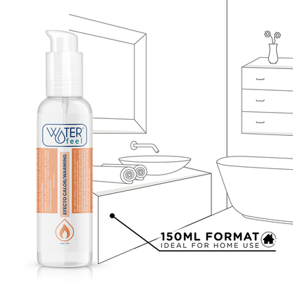 Lubrificante ad effetto calore WATERFEEL da 150 ml, gel trasparente per uso intimo, morbido e riscaldante.