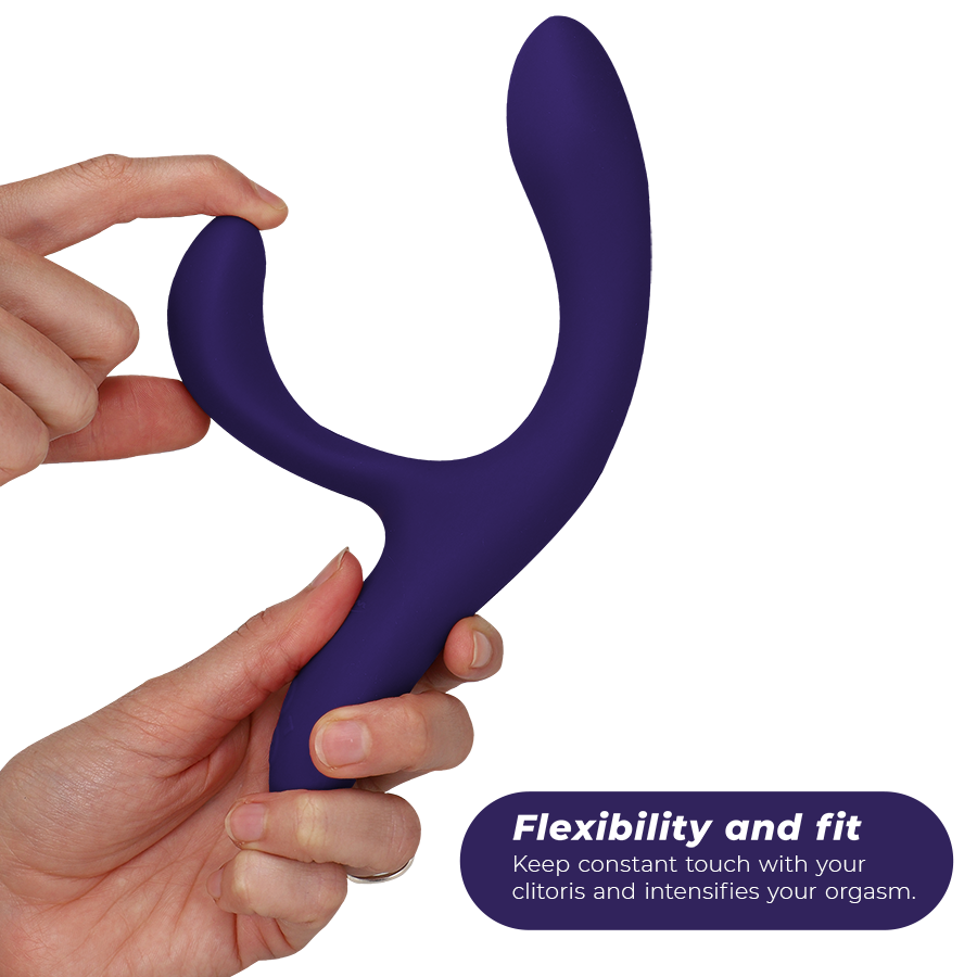 Vibratore Nova 3 Rabbit WE-VIBE blu notte, design ergonomico e stimolante, con dettagli realistici e superficie liscia.