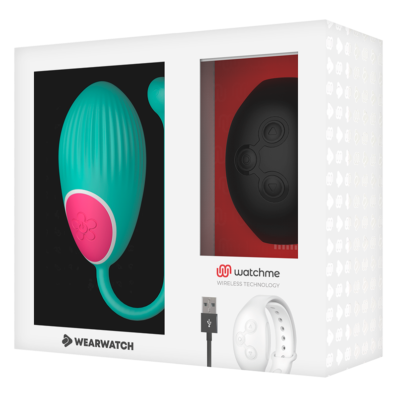 Orologio WearWatch Egg Telecomando WatchMe con design acqua di mare e tecnologia Jet, mostrato con cinturino e display digitale