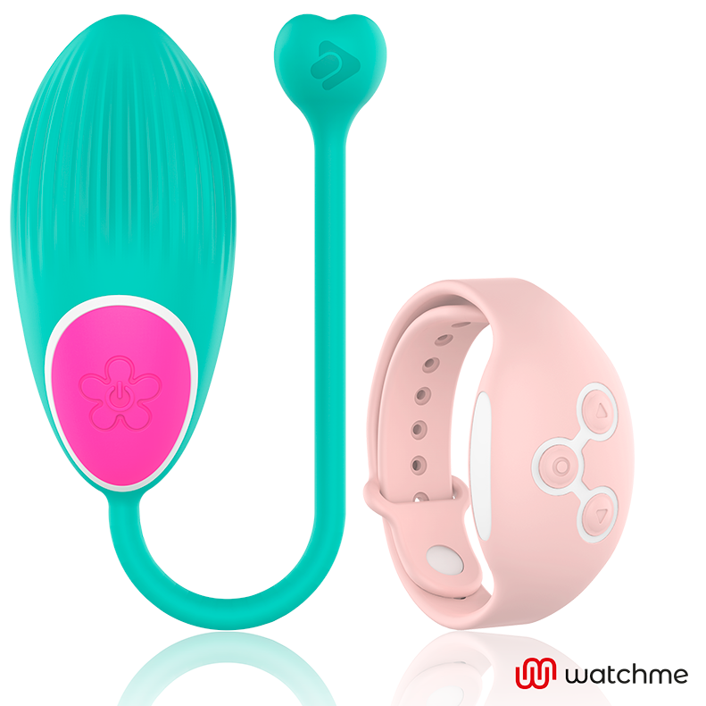 Orologio WearWatch TECNOLOGIA WatchMe telecomando a forma di uovo rosa, in acqua di mare, con display digitale e cinturino rosa.