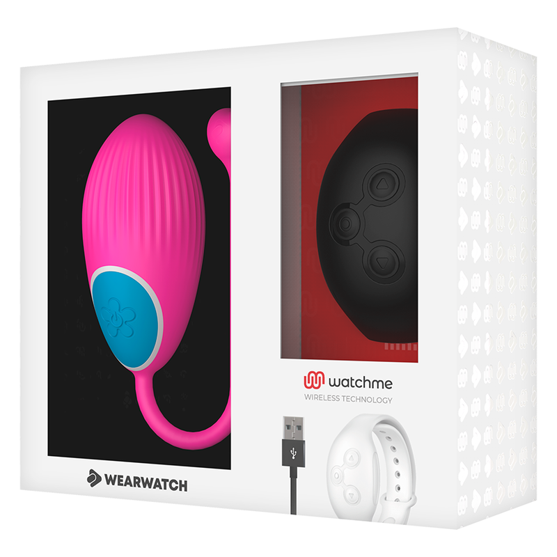 Orologio WearWatch WatchMe Telecomando Uovo Fucsia e Jet, tecnologia innovativa, con design a forma di uovo colorato.