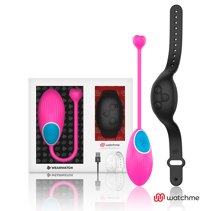 Orologio WearWatch TECNOLOGIA WATCHME telecomando uovo fucsia e jet, design colorato e moderno.