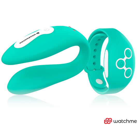 Vibratore WatchMe WEARWATCH a doppia tecnologia verde chiaro, design compatto e ergonomico, visibile in immagine.