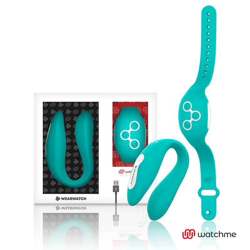 Vibratore WearWatch WatchMe a doppia tecnologia verde chiaro, design compatto e moderno, mostrato in primo piano.