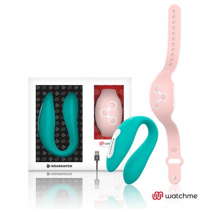 Vibratore WEARWATCH WATCHME rosa con tecnologia doppia, design elegante e resistente all'acqua di mare, per stimolazione e piacere.