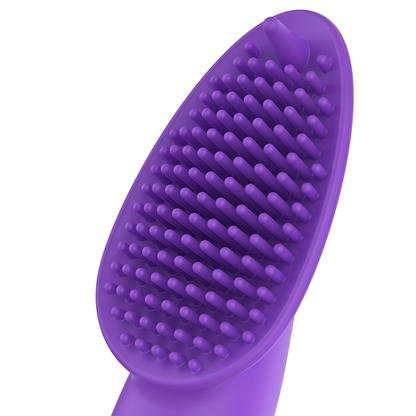 Stimolatore Dito Aisha in silicone Womanvibe, piccola e discreta, progettato per piacere e massaggi intimi femminili.