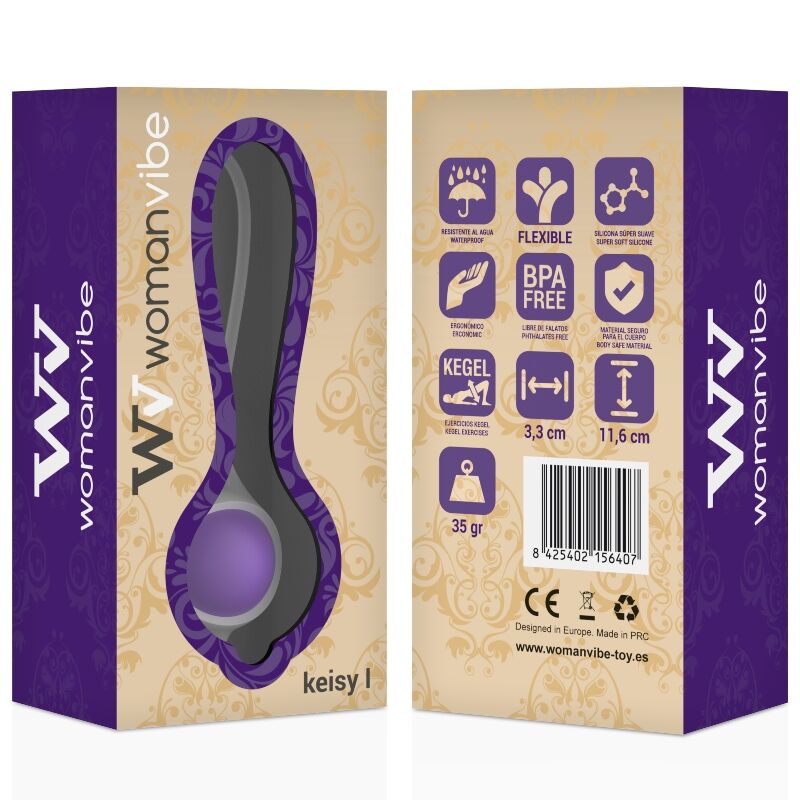 Palla vibrante in silicone WOMANVIBE Keisy I Ball Geisha, design elegante e morbida per piacere femminile