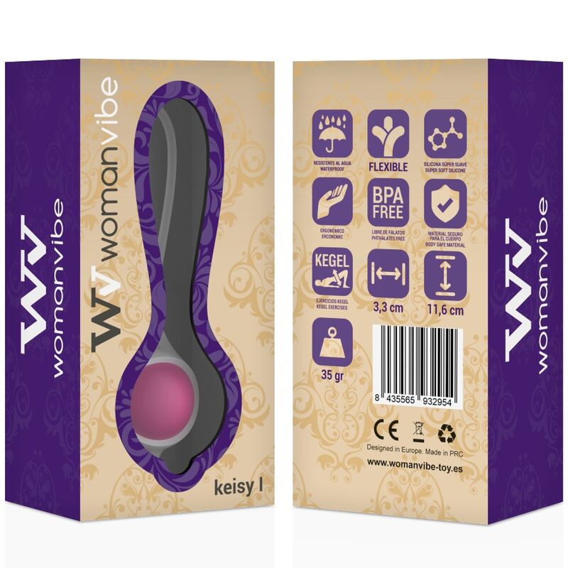 Palla vibrante WOMANVIBE Keisy I Geisha in silicone rosa, design elegante e colorata, per piacere e benessere personale.