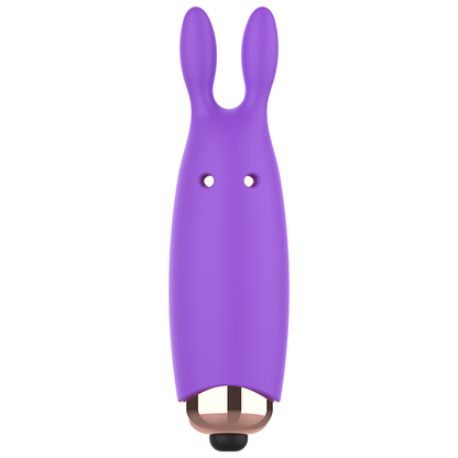 Stimolatore in silicone Bugsy di WOMANVIBE, dispositivo elegante e morbido, visibile in questa immagine.
