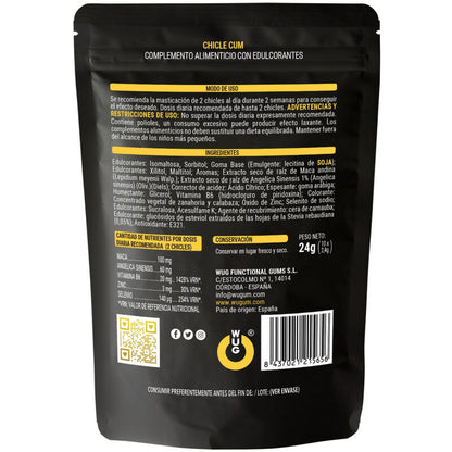 Gel WUG SEX SENSE per aumento dell'eiaculazione e sperma, gusto banana, confezione da 10 unità, prodotto per la salute sessuale.