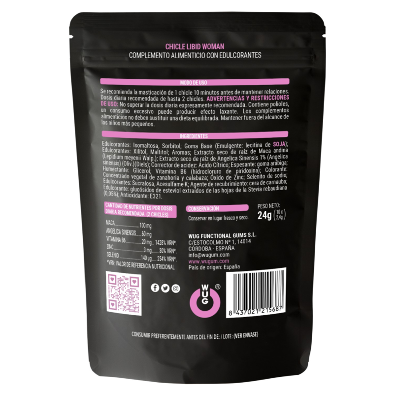 Set di 10 unità di WUG SEX SENSE Libid women enhancer, integratore per migliorare la libido femminile, confezione con 10 pezzi