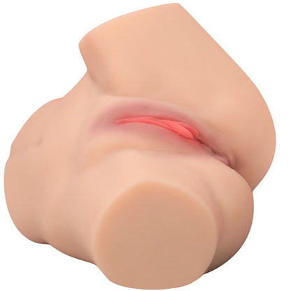 Masturbatore realistico XISE EVA con design multi-posizione, per vagina e ano, in silicone morbido e dettagli realistici.