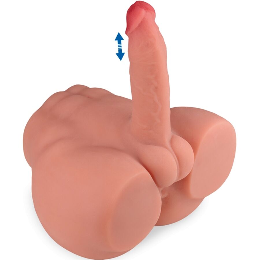 Masturbatore realistico XISE Frederico, dildo frontale con spinta, lunghezza 15 cm, dettagli realistici e design ergonomico.
