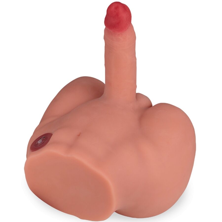 Masturbatore realistico XISE Frederico, dildo da 15 cm con posizione frontale e stimolazione con spinta, per uso personale.