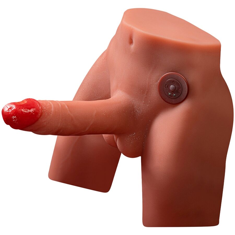 Dildo masturbatore realistico XISE Jason con spinta e vibrazione, lungo 17 cm, dettagli anatomici realistici e design ergonomico