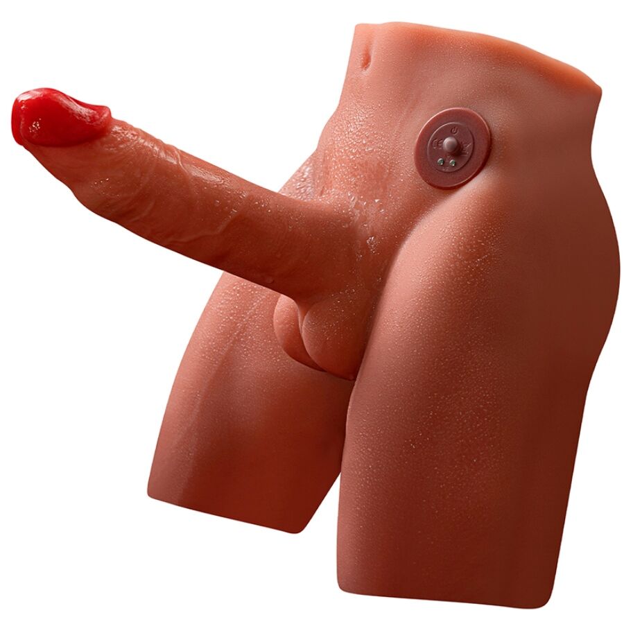 Dildo masturbatore realistico XISE Jason con spinta e vibrazione, 17 cm, design dettagliato e texture realistica.