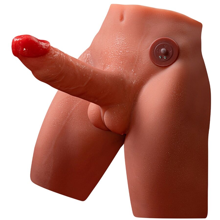 Dildo masturbatore realistico XISE Jason con spinta e vibrazione, lunghezza di 17 cm, dettagli realistici e design ergonomico.