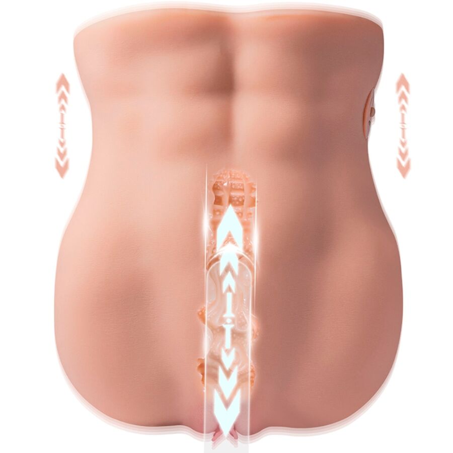 Maschera vaginale femminile XISE Lydia, 25 cm, con spinta, dettagli realistici e superficie morbida, visibile nell'immagine.