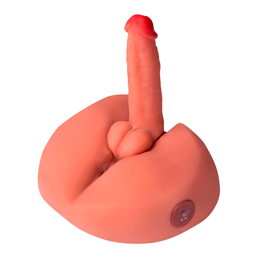Dildo realistico XISE Miele con vibrazione, 25 cm, morbido e dettagliato, ideale per la masturbazione.