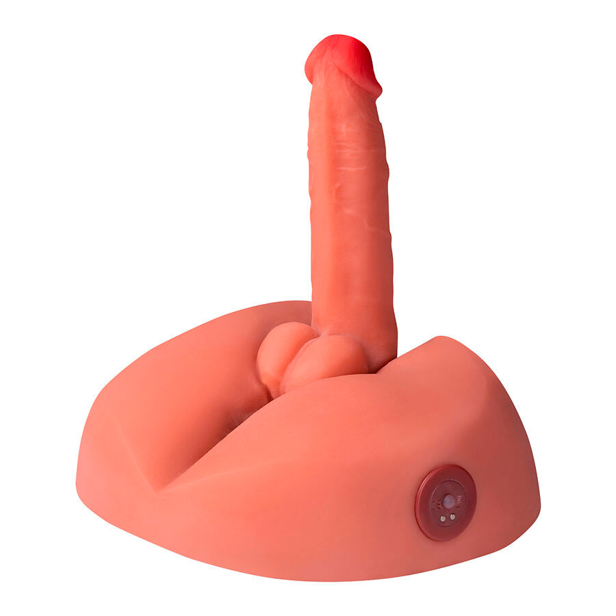 Dildo masturbatore realistico XISE Miele con vibrazione, lungo 25 cm, in materiale morbido e dettagliato.