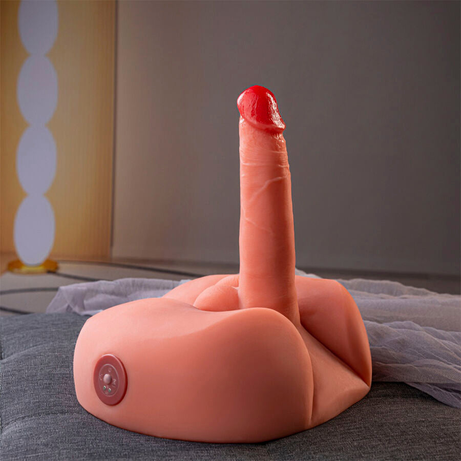 Dildo realistico XISE Miele con vibrazione, lunghezza di 25 cm, dettaglio realistico e superficie liscia, per uso personale