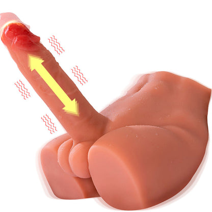 Dildo realistico XISE Peel, masturbatore con posizione frontale e spinta, lunghezza 17,5 cm, design dettagliato e naturale.