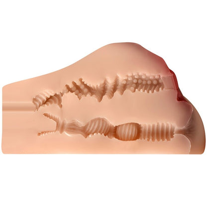 Masturbatore XISE Thulma realistico con vagina e ano, posizione frontale, dettagli realistici, per uso intimo e privato.