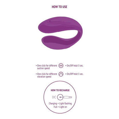 Vibratore di coppia XOCOON Bound Love viola, design ergonomico e stimolante, ideale per coppie, visibile in primo piano.