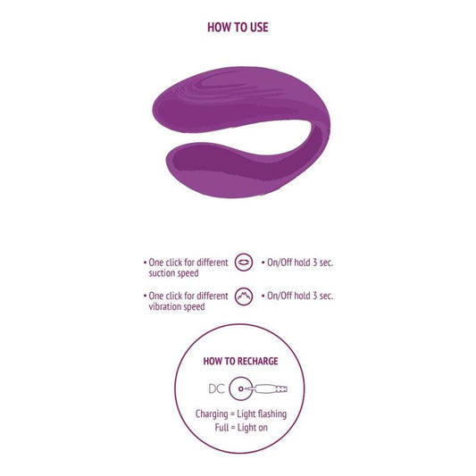 Vibratore di coppia XOCOON Bound Love viola, design ergonomico e stimolante, ideale per coppie, visibile in primo piano.