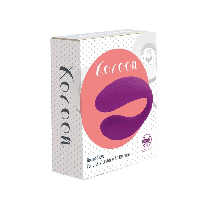 Vibratore di coppia XOCOON Bound Love viola, design ergonomico e versatile per piacere e intimità di coppia.