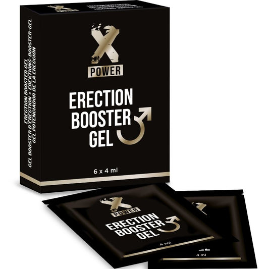 Gel booster per l'erezione XPOWER, confezione da 6 flaconi da 4 ml, prodotto per migliorare le performance sessuali