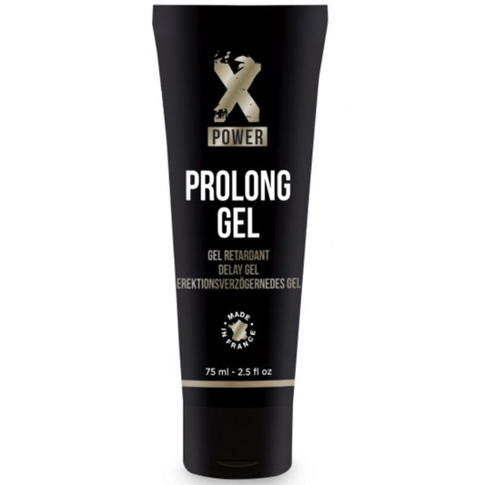 Gel XPOWER Prolungare da 75 ml, confezione con tubo di gel trasparente e etichetta con logo del marchio.